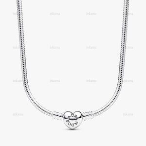 Pandora Heart Clasp Snake Chain Necklace
